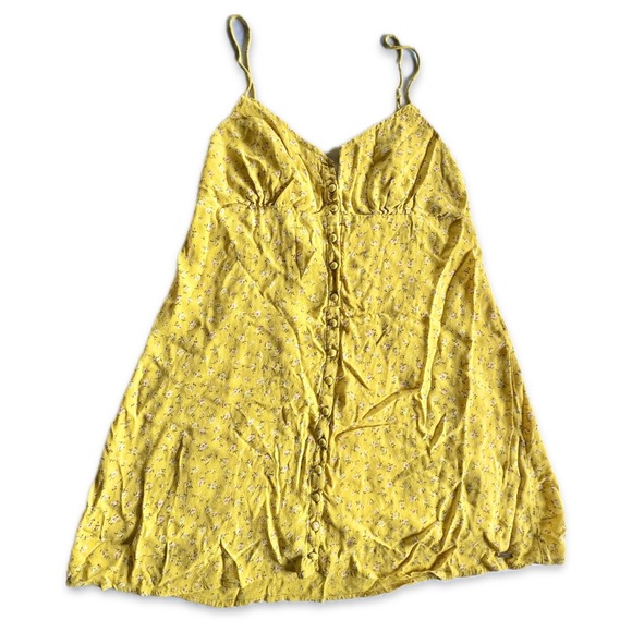 Volcom Flirty Breezy Lightweight Sundress Women’s Yellow Floral Summer Dress - Picture 2 of 8